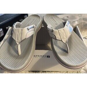 Sperry Top-sider Bluefish Thonglow White Flip Flip Sandal Girls 4 New In Box